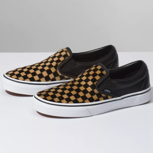 Vans Shoes - VANS Calf Hair Slip On Sneakers